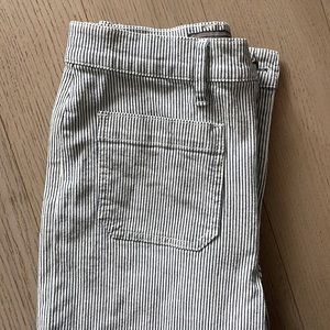 Anthro Point Sur Striped Wide Leg Crop Pants